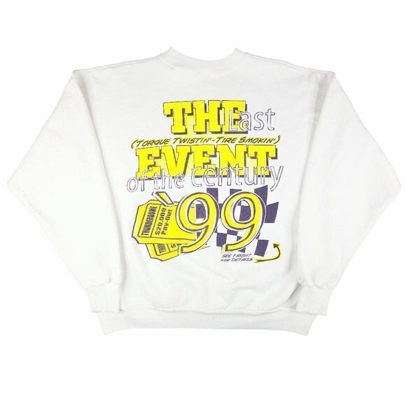 Vintage Indoor Auto Racing Sweatshirt Mens Size XL 90s 1999 Dirt Championships - Picture 4 of 7